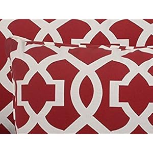 Pillow Perfect Trellis Indoor/Outdoor Accent Throw Pillow Plush Fill, Weather, and Fade Resistant, Lumbar - 11.5" x 18.5", Red New Geo 2 Count Pillow Perfect Trellis IndoorOutdoor Accent Throw Pillow Plush Fill Weather and Fade Resistant Lumbar 115 x 185 Red New Geo 2 Count