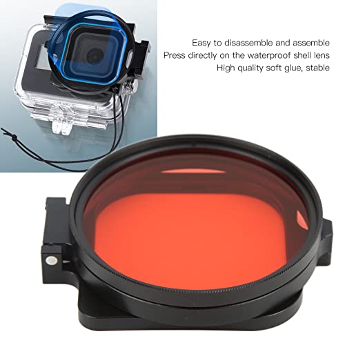 Yyoyy Snorkel Diving Filter, For Hero 9 Motion Camera, 58Mm Underwater Photography Dive Lens Filter, Color Correction Compensation Filters, Simple And Convenient (Diving Red) #TOP3