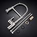 REPLYSAT Brushed Nickel Kitchen Faucet Pull Down Spout Kitchen Sink Faucet Single Handle Bathroom Kitchen Vanity Sink Tap Hot Cold Water Tap