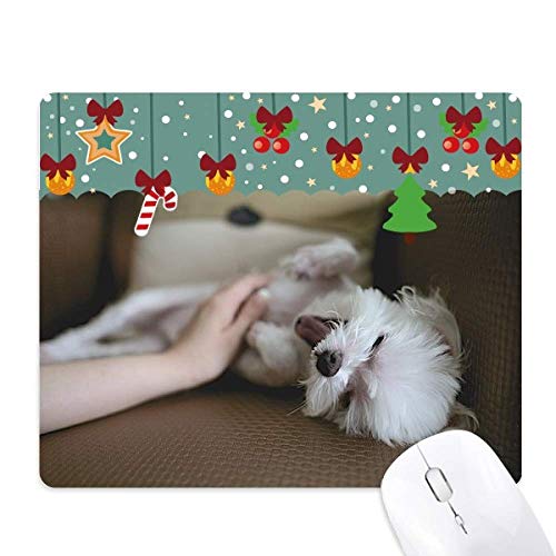 Tapis de souris en caoutchouc stable surface blanche anti-glisse pour animal de compagnie