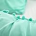 EVOLIVE 4pc Set Pinch Pleat/Kiss Pleat, Pintuck Down Alternative Comforter Set with Pompom (Full/Queen, Mint)