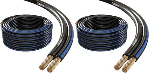 Câble de haut-parleur Lumonic 2,5mm² CCA noir de 10m en lot de 2