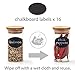 EZOWare 10oz Clear Glass Jars Bottle, 10pc Set Airtight Canister, Small Food Storage Containers with Natural Bamboo Lids and Chalkboard Labels for Kitchen, Bathroom, Home Decor, Party Favors