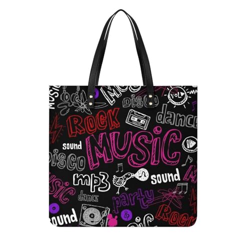 Sac à main Alphabet Musique femmes : le tote bag 39x39cm contre les sacs trop petits