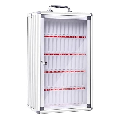 Taquilla de almacenamiento para teléfono con cerradura numerada montada en la pared, aleación de aluminio con asa, ideal para exámenes y entornos de trabajo
