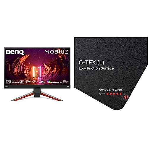Image of BenQ MOBIUZ EX2710Q QHD 27 inch(68cm) IPS Bezel-Less VESA DisplayHDR400 Gaming Monitor & Zowie G-TF-X Esports Gaming Mouse Pad