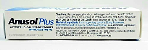 Anusol Plus - Hemorrhoidal Suppositories (24 Count) #TOP1