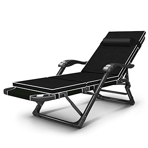 Chaise longue de jardin pliante et lit de camp portable multifonction - 2