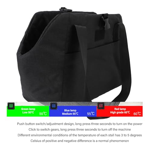 Bolsa de viaje para mascotas calefactable para paseos cómodos de perros y gatos 8