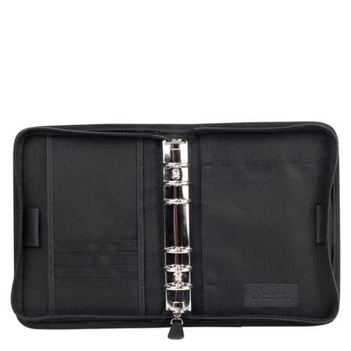 FranklinCovey - Friday Ring-Bound Binder for FranklinCovey Planners | Nylon - Zipper Binder (Compact, Black)