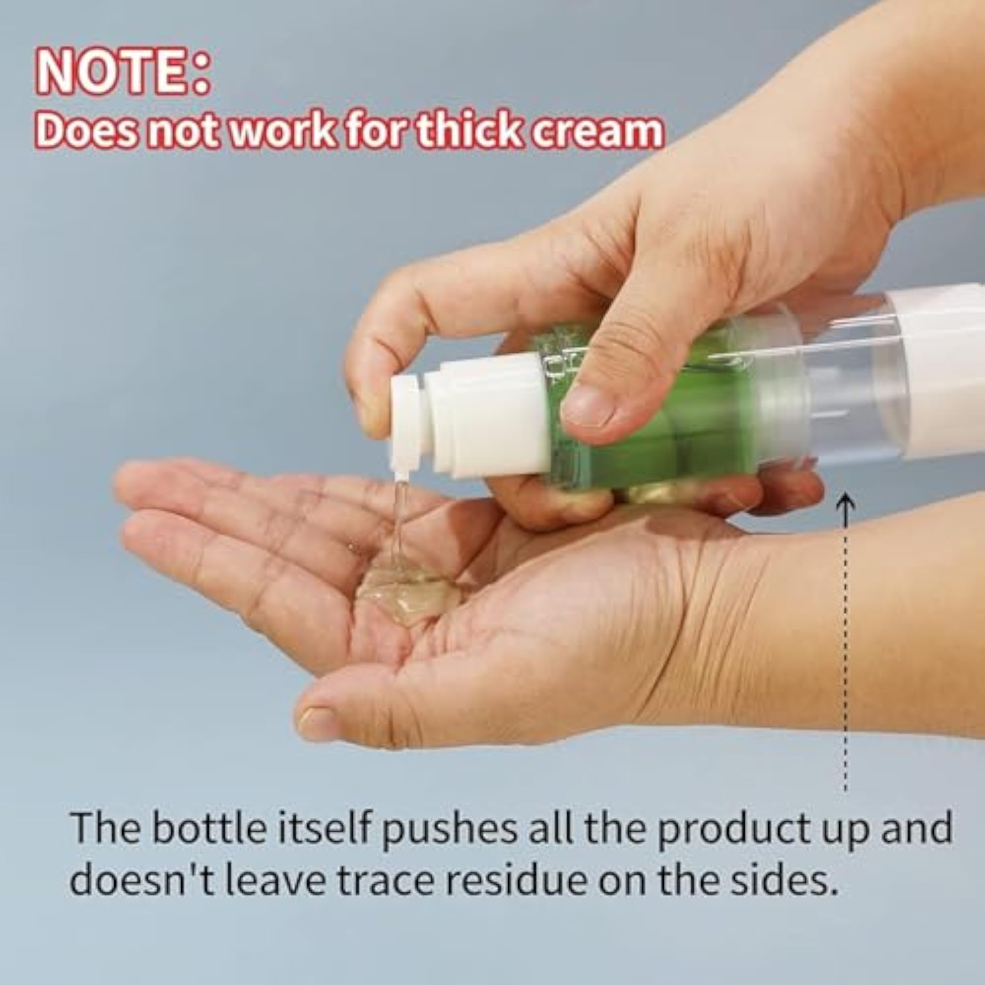 50ml Empty Clear Airless Cosmetic Cream Pump Bottle