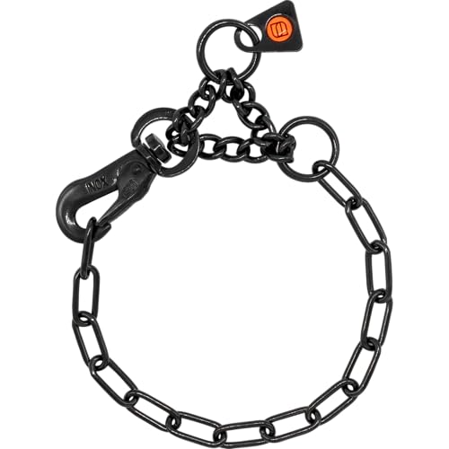 Herm. Sprenger Hundehalskette – Verstellbar, Edelstahl schwarz, 2,0 mm, mit Sprenger-Haken & Durchzugskette – sicher & sanft für Training & Alltag (30 cm)