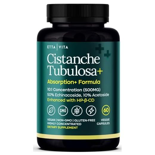 Cistanche Tubulosa Capsules 500 mg 2x Potent 50% Echinacoside/10% Acetoside