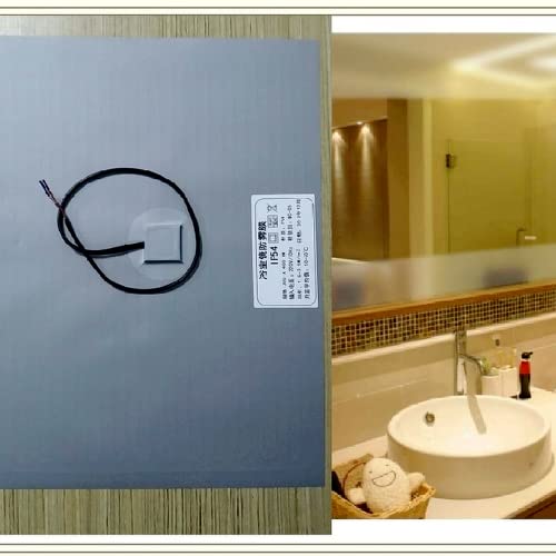 BESTHOMEOK Bathroom Shower Mirror Heated Pad Anti Fog Window Clear Electronic Heating Film (7.9' x...