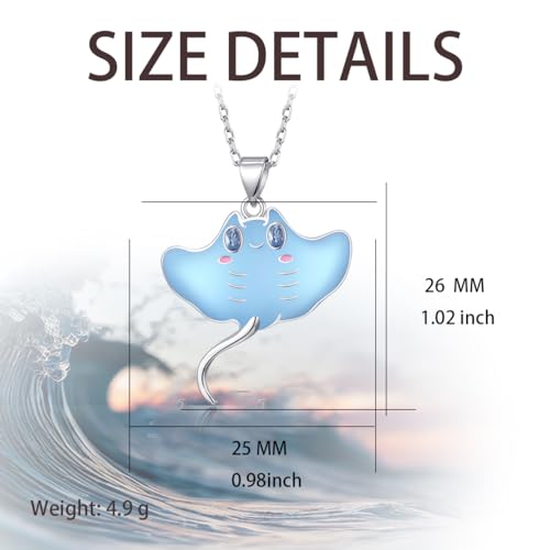 Ocean Animal Necklace Orca/Dolphin/Shark/Stingray Marine/Turtle Animals Pendant Ocean Jewelry Gifts for Women Mom Wife3