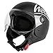 WESTT Classic Jethelm I Vintage Motorradhelm I Retro Jethelm in matt schwarz I Jethelm mit Visier I Roller Helme für Damen & Herren I stoßfester Motorradhelm I ECE Zertifiziert I Größe XL