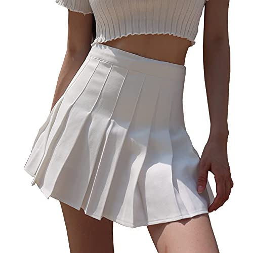 Kinstell Jupe plissée taille haute pour femme - blanc - 38 Cover