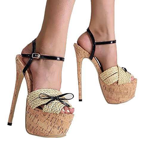 Sandales pour femmes à talons compensés pour marcher confortablement tout l'été