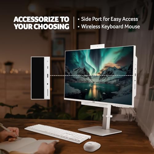 Image of acer Aspire C27 68.58 cm (27 inch) Full HD IPS Display All in One (AIO) Desktop Intel Core i5-12450H Processor (Win11 Home /16 GB /1 TB SSD /Microsoft Office) Full HD Webcam, Wireless Keyboard & Mouse