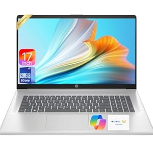 HP 17 Inch Laptop 2026 Edition, 768GB Storage (512GB External), 8GB RAM, Intel 13th i3 CPU (8 Cores), 17.3″ HD+ IPS, USB-C, Wi-Fi 6, Windows 11, Long Battery, Large Screen for Home, Office & Study