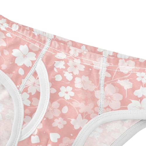 KLL Pink Floral Plant Small Fresh Background Toddler Boys' Soft Training Underwear Cute Children Panties4