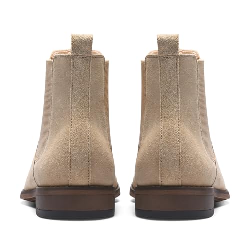 CGRRBW Men's Chelsea Boots Suede Leather Casual Boots for Men4