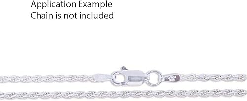 Miniatura 4 de 2 piezas Adabele Auténtica Plata de Ley 14mm Cierres de Langosta con Gatillo Rectangulares Italianos Anillo de Salto Abierto Hipoalergénico Sin