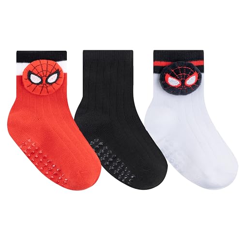 Chaussettes Spiderman garçon lot de 3 anti frottement motif 3D