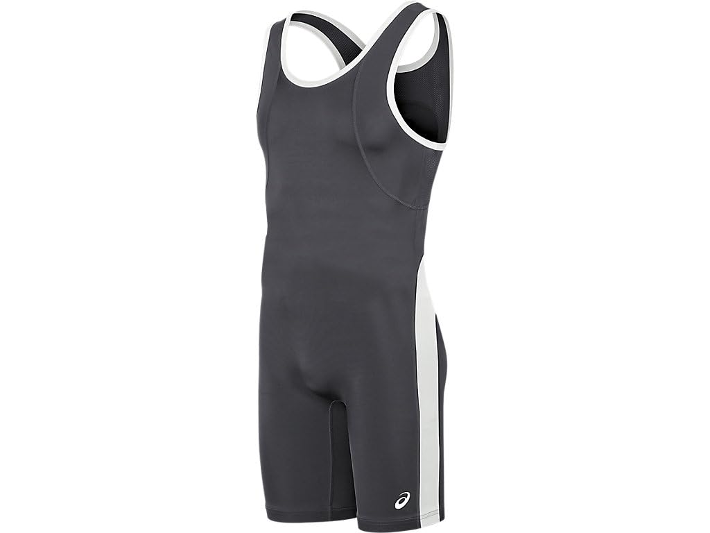 ASICS Men's T-back Performance Wrestling Singlet, Steel Grey/White, 3X-Large
