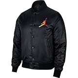 chaqueta jordan gris Con manga larga NIKE M J SPRT DNA Hbr Satin Jkt Chaqueta de Deporte, Hombre, Black/Amarillo, S