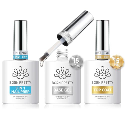 Born Pretty 3-in-1 Nail Dehydrator and Nail-Primer with Base &amp; Top Coat Set