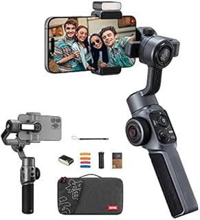 ZHIYUN Smooth 5S Combo[Official] 3 Axis Gimbal Stabilizer for Smartphones iPhone 14 Pro Max 13 12 11 X, Phone Gimbal with Built-In & Magnetic Fill Light Tripod for Live Video Vlog YouTube TikTok