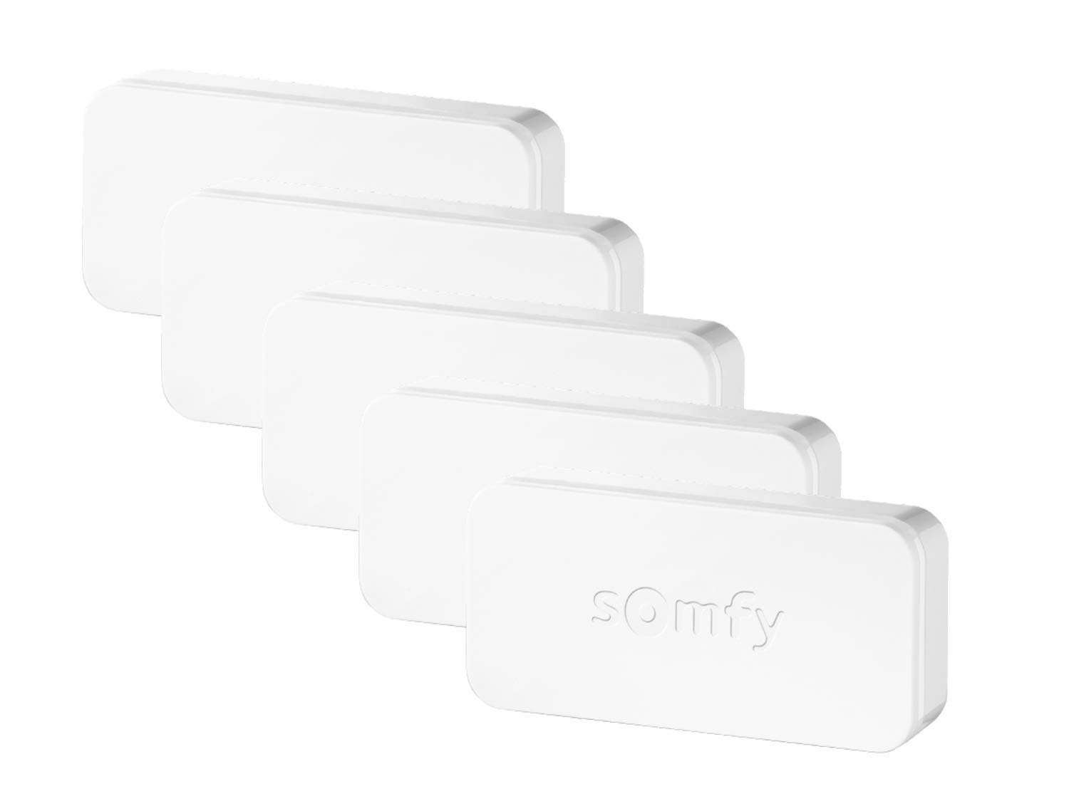 Somfy 2401488 - Pack de 5 IntelliTAG | Détecteurs Auto-protégés de Vibration et d'ouverture & Somfy Home Alarm & 2401489 - Badge d'activation et de désactivation Alarme | Fonction Mains Libres