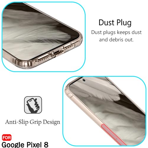 Image of TheGiftKart Back Cover Soft Case for Google Pixel 8 | Best Camera Protection | Inbuilt Dust Plugs & Anti-Slip Grip | Ultra Clear Slim Back Cover Case for Google Pixel 8 (Silicone, Transparent)