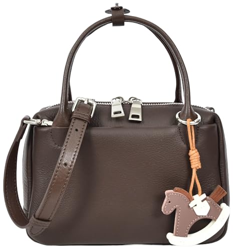 Sac à main en cuir véritable Beatrice poignée robuste fini le désordre pour femme