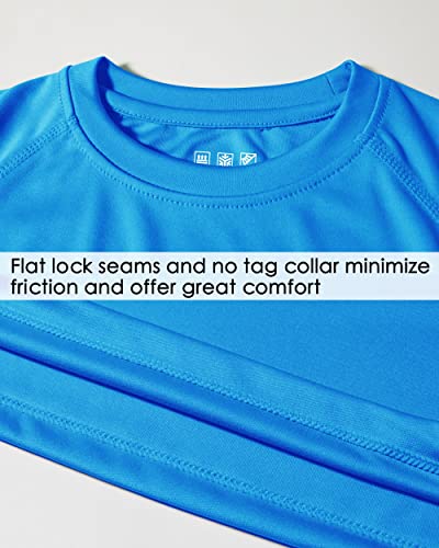 Willit Boy's Upf 50+ Sun Protection Shirt Long Sleeve Rash Guard Swim Shirts Youth Spf Fishing Quick Dry Shirt Brilliant Blue M #TOP4