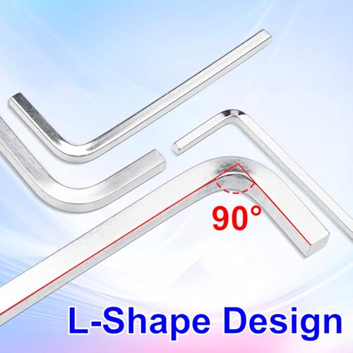 Image of Pndeyo 5pcs Square Head Wrench Set, L Shaped Square Key Screwdriver Kit, Chromium Vanadium Steel Square Head Allen Wrench for Pocket Hole Screws- 2.96mm 3.96mm 4.95mm 5.96mm 6.97mm