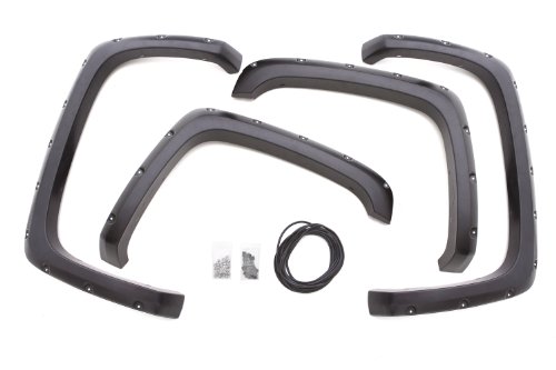 Lund Rx106T Elite Series Black Rivet Style Textured Front And Rear Fender Flare - 4 Piece, Complete Set #TOP3