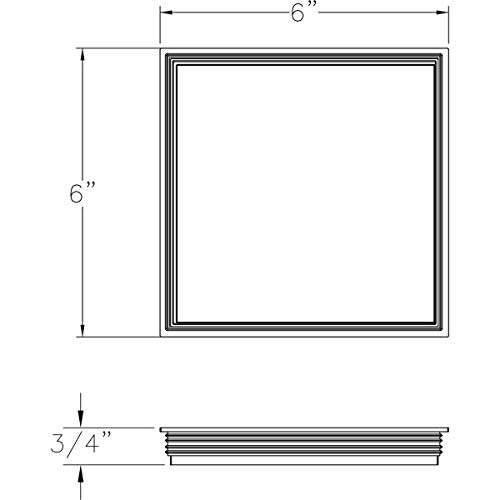 Progress Lighting Clear Glass Lens Collection Rim Coated Wet Location Outdoor Light Protection, 6 Inch Square, White (P860047-030) by Progress Lighting - Image 3