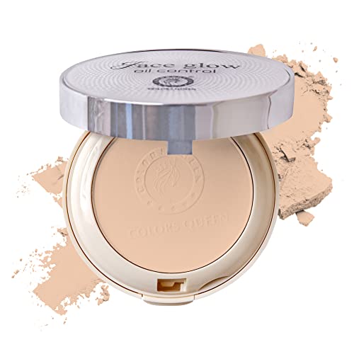 Image of Colors Queen Oil Control Compact Powder | Lightweight Face Compact for Women with SPF-15 to Protect Skin from UV Rays | Pore Minimizing, Easily Blends Pressed Powder for All Skin Types (03 - Golden Beige, 20g)