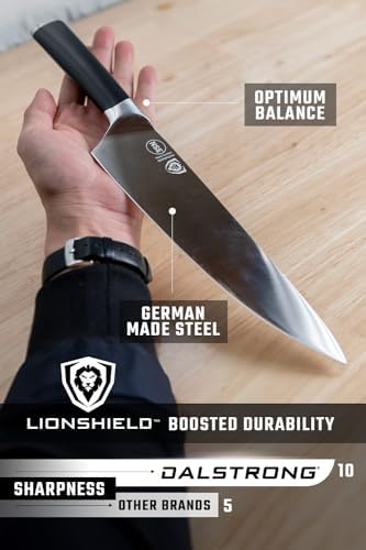 Dalstrong Chef Knife - 8 inch - Vanquish Series - Forged High Carbon German Steel - POM Handle - Professional Kitchen Knife Gift- Razor Sharp Chef's Knife - NSF Certified - Thumbnail 4