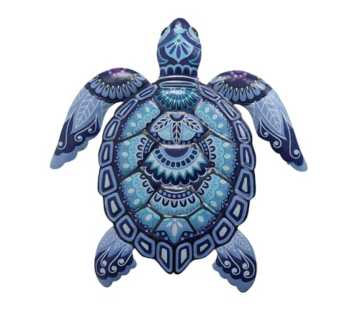 SIGNES GRIMALT Déco Murale Métal : Tortue marine bleue, Collection Moana, Hauteur 30,5 cm