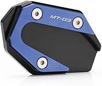 Vista 6 de Soporte de pie para motocicleta, ampliador lateral, soporte de extensión compatible con Yamaha MT03 MT-03 2014-2019 (negro)