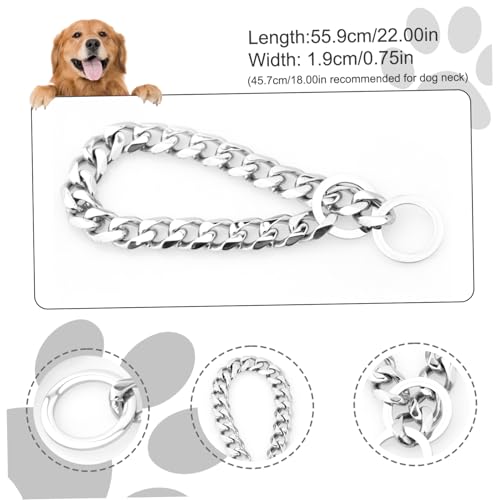 Collier pour chien en acier inoxydable de 22 pouces robuste et durable - 5