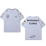 [YINENGA] ヤマハバイクレース関連の半袖メンズとレディースの夏用純粋な綿のゆったりとした多目的Tシャツ-ライトブルー||l [並行輸入品]