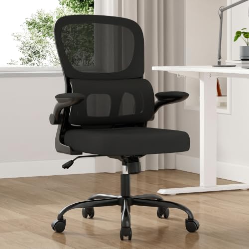 Soohow Ergonomic Office Chair with Flip Armrest and Lumbar Support, Pack1