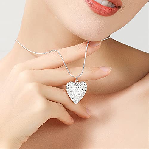 Collier photo cœur fin pour femme à porter au quotidien avec une chaîne élégante de 18 pouces - 3