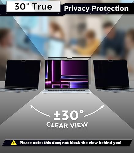 Protector de privacidad para MacBook Pro 16 que reduce reflejos y bloquea miradas 3