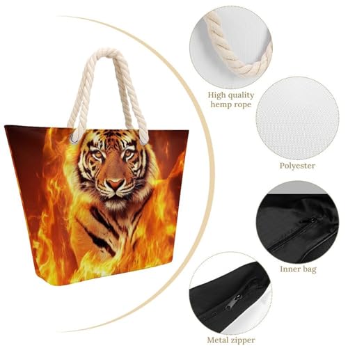 Women's Casual Beach Bag Portable Lightweight Grocery Bags Large Tote Bags Multipurpose Travel Handbags3