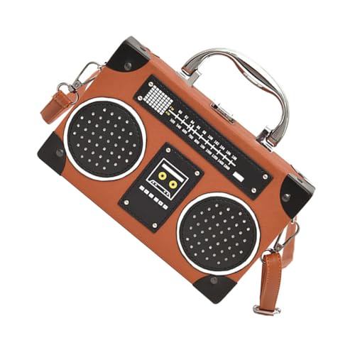 Sac bandoulière femme avec forme radio originale et pochette loisirs tendance